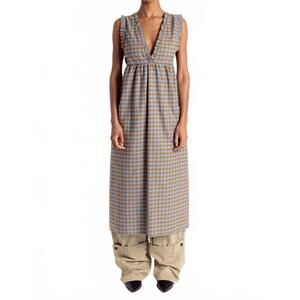 NEW RITA ROW nuria midi dress in blue check